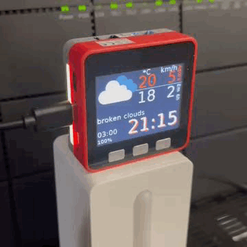 m5stack Fire v2.6 Living Room Clock and environment sensor